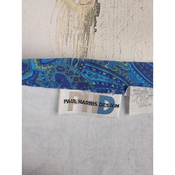 Paul Harris Vintage Blue Paisley High Waisted Pencil Skirt- Size 10 - Picture 9 of 10